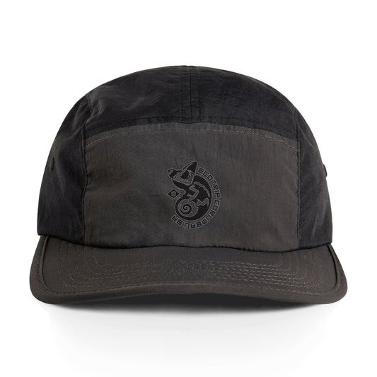 Two-Tone Nylon Cap — Embroidered Chameleon Logo Camp Hat